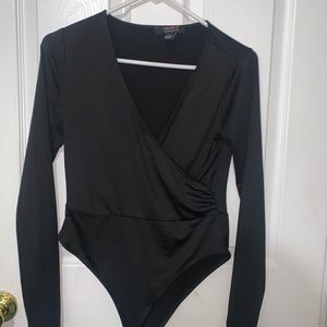 Forever21 Black Long Sleeve Bodysuit